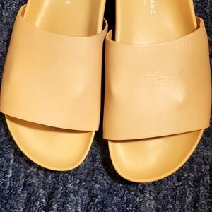 Everlane leather pink slides